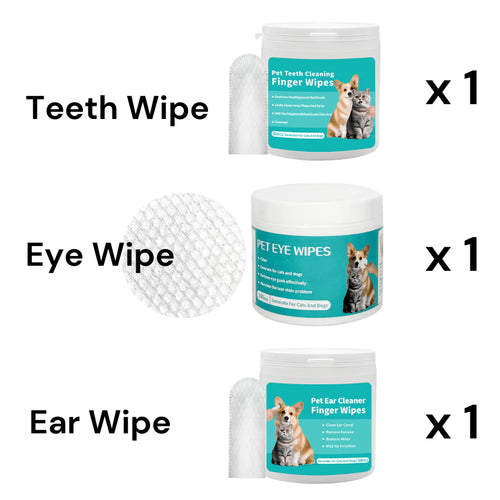 Aquapupz Grooming Wipe Bundle (Eye,Ear,Teeth)