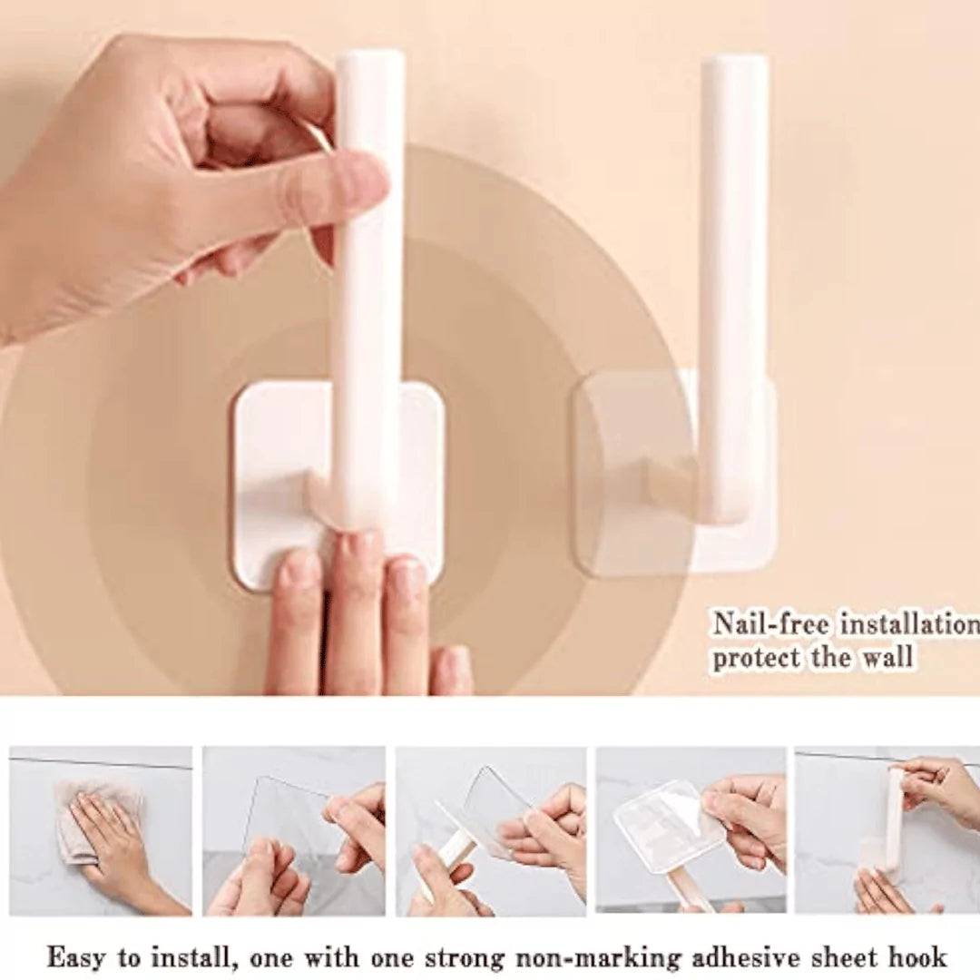 Adhesive L Shape Hooks Waterproof - 4 Pcs